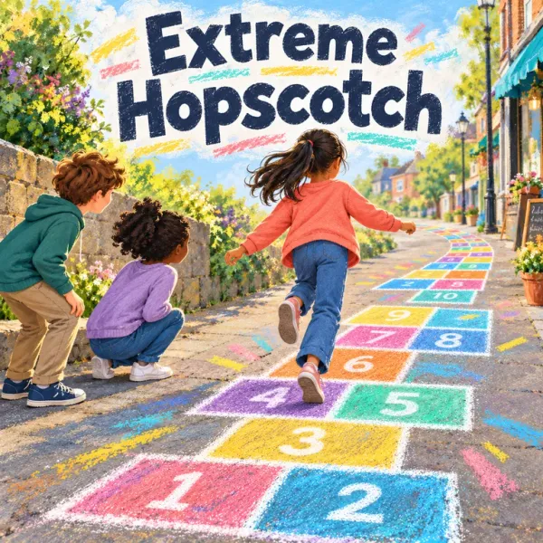 Cover of Extreme Hopscotch, a Reading Mountain Level 4 decodable book