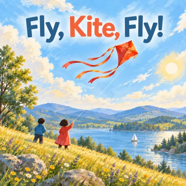 Cover of Fly, Kite, Fly!, a Reading Mountain Level 4 decodable book