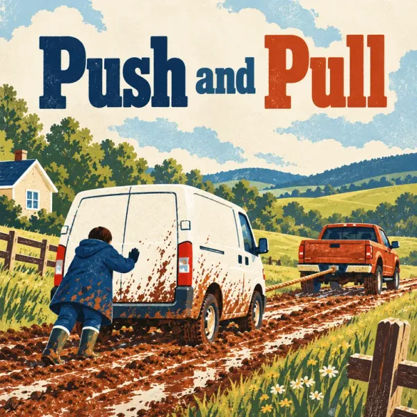 Cover of Push and Pull, a Reading Mountain Level 4 decodable book