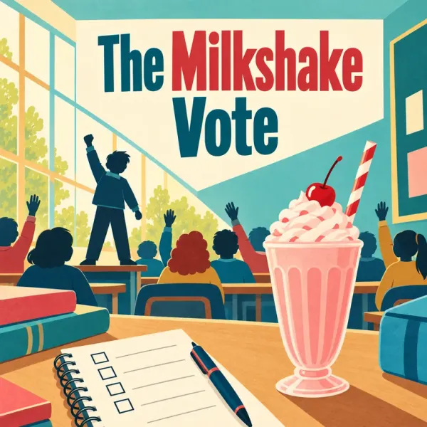 Cover of The Milkshake Vote, a Reading Mountain Level 4 decodable book