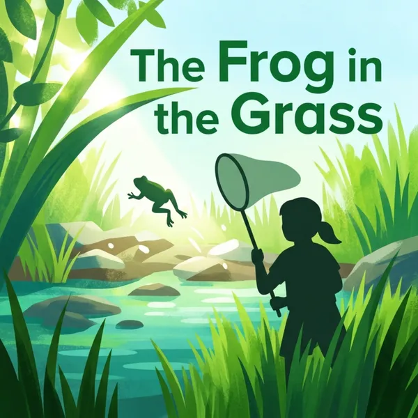 Cover of the decodable book The Frog in the Grass