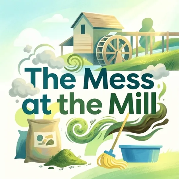 Cover of the decodable book The Mess at the Mill