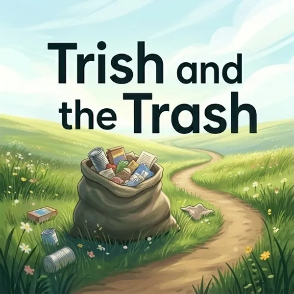 Cover of the decodable book Trish and the Trash