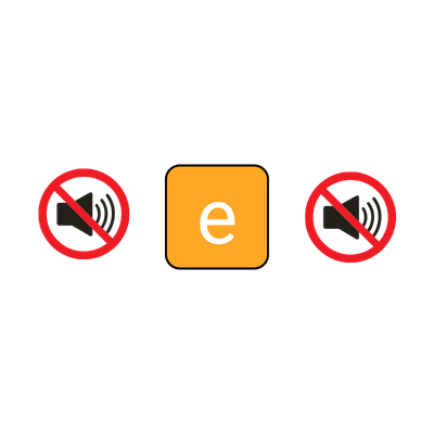 Silent E reading and spelling rule visual